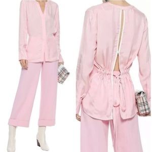 Sandro Britany Pink Open Back Tie Top 0 NWT